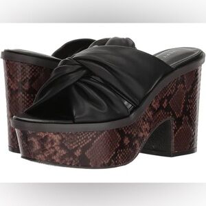 Very Volatile Platform Snakeskin Print Heels